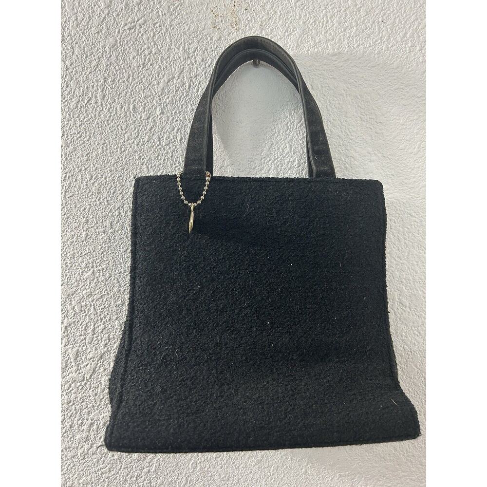 Vintage Giorgio Beverly Hills Satchel With‎ Bag Charm Black